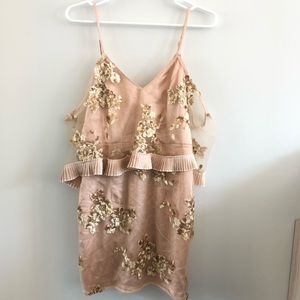 WhoIAm Gold Sequin Dress